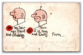 Bald Man Comic My Hair Was Short and Stubby UDB Postcard XC7 - £3.02 GBP