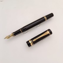Parker Duofold International Fountain Pen Black - Gold Trim - $375.21