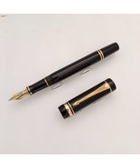 Parker Duofold International Fountain Pen Black - Gold Trim - £295.15 GBP