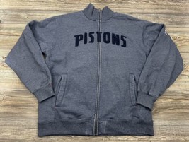 RBK NBA Detroit Pistons Navy Blue Full Zip Sweatshirt Men&#39;s Large DEFECT... - $18.81