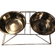 2 Bowls Pet Feeder with High Stand 1.75L - $49.39