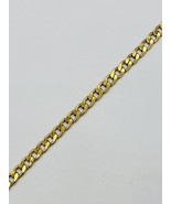Signed AVON NR 1995 Polished Links Gold Tone Curb Chain Bracelet 8 in - £14.27 GBP