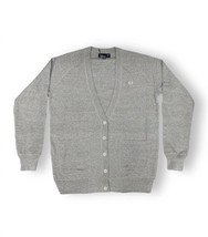 Fred Perry men&#39;s raglan sleeve cardigan in Gray - size UK-10 / US-6 - £135.86 GBP