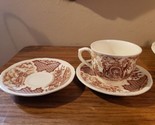 Alfred Meakin Staffordshire Fair Winds Historical 1 Cup &amp; 2 Saucers Sailors - £6.40 GBP