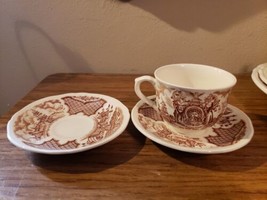 Alfred Meakin Staffordshire Fair Winds Historical 1 Cup &amp; 2 Saucers Sailors - £6.31 GBP