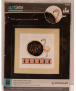 ARTISTE Counted Cross-Stitch Kit If You&#39;re Happy Know It Flamingo Fox Zw... - £11.70 GBP