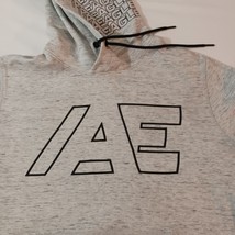 American Eagle Outfitters Men's Gray Cotton Blend Hoodie Pullover Sweatshirt M image 6