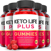 5 Pack - Keto Life plus ACV Gummies - Vegan, Fast Weight Loss Supplement... - $107.70