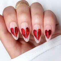 Valentine's Day Press On Nails Red French Tip Heart Design 24PCS Medium ... - €2,48 EUR Valentine's Day Press On Nails Red French Tip Heart Design 24PCS Medium ... - €2,48 EUR