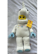NEW 2021 Lego ICONIC 17” Plush White Unicorn Girl Doll Mini figure Sewn ... - £18.04 GBP