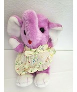 Brooklyn Doll Purple Elephant Plush Stuffed Animal Yellow ABC Apron - £31.13 GBP