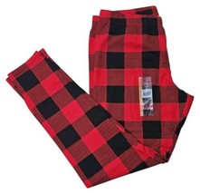 NOBO Juniors Size L (11-13) Red Black Buffalo Plaid Leggings Christmas NWT - $9.84