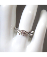 Signed C&amp;C 925 MOISSANITE Single Diamond Engagement Ring Size 7 - £163.54 GBP