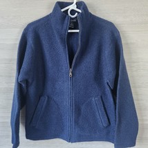 Patagonia Womens Small Navy Blue 100% Wool Full Zip Vtg Jacket Coat Long... - £47.47 GBP