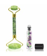 Jade Roller for Face + Gemstone Essential Oil Roller Bottle-100% Natural... - $21.71 CAD
