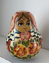 Made in Ukraine Rolly Polly Doll With Bell Inside. Hand painted Folk Art - $17.10