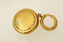 Vintage Estate Jewelry Gold Plated Brass Retractable Chain Watch Fob Clip - £27.69 GBP