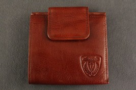 Designer Brand Wallet CORELLI Dark Brick Red Bifold Snap Gold Tone Metal... - £14.11 GBP