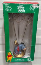 Vintage Disney Winnie the Pooh Eeyore Christmas Card Holder in box - $20.00