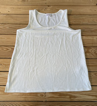 Belle By Kim Gravel NWOT Women’s Brushed knit Solid tank top size M Cream AY - £11.60 GBP
