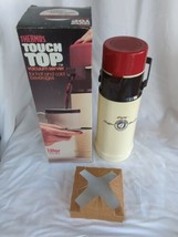Vintage 1981 Thermos Touch Top Vacuum Server 1 liter Hot or Cold Unused w Box - £28.41 GBP