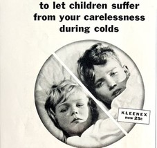 Kleenex Dispoable Tissues 1933 Advertisement Children Suffer From Colds ... - $19.99