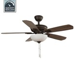 Hampton Bay Wellston II 44in. Indoor LED Oil Rubbed Bronze Ceiling Fan w... - $64.25