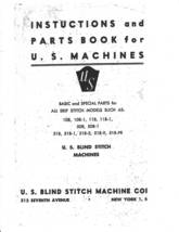 U.S. Blind Stitch Skip Stitch Models Instructions Parts - $12.99