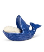 Blue Whale Soap Dish with Open Mouth 6.5 in Long Porcelain Seaside Fun N... - €25,23 EUR