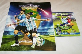 Copa America Africa 2019 Mag In Greek + Poster Lionel Messi Salah Mane 34 Pages - £23.74 GBP