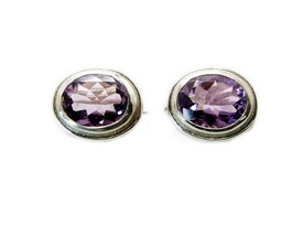delicate Amethyst 925 Sterling Silver Purple Designer CA gift - £22.62 GBP