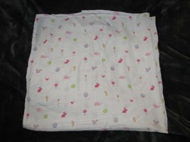 Laura Ashley Bunny Lollipop Whale Squirrel Kite Owl Baby Blanket Muslin Cotton - £27.62 GBP