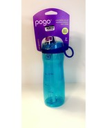 Pogo BPA-Free Blue Plastic Water Bottle, Soft Straw, 18oz -  NEW - £5.52 GBP
