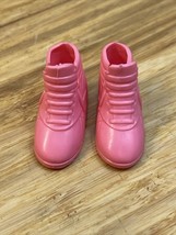 Vintage Barbie Pink High Top Sneakers Kicks Shoes Accessories KG JD  - $147.27 MXN