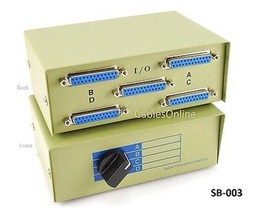Db25 4-Way Abcd Printer To Pc Manual Rotary Switch Box, Cablesonline Sb-003 - $49.99