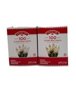 2 Boxes 100 Count Clear Mini Lights Green Wire Holidays Weddings Parties... - $17.44 CAD