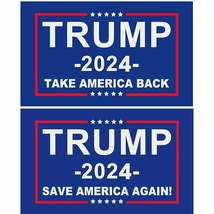 Set 3x5FT 2024 Donald Trump Save America Again Take Back Flag Blue MAGA Patriot - £15.68 GBP