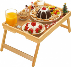 Bamboo Bed Tray Table with Foldable Legs, Breakfast Tray  - $26.32