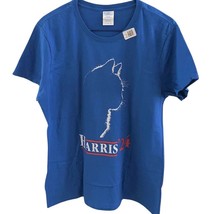 New Port &amp; Co. Women&#39;s L Large Tee Shirt Cat Mom Harris&#39; 24 Blue Short S... - $12.99