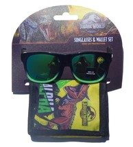 JURASSIC WORLD 100% UV Shatter Resistant Sunglasses &amp; Tri-Fold Wallet Se... - $15.99
