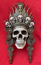 Striking &amp; Magnificent Balinese God Of The Afterlife Mask With 6 Skulls - $120.00