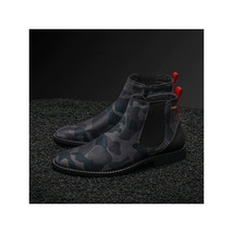 Men TAYNO Chelsea Chukka Micro Suede Soft Comfortable Boot Victorian Black Gray image 8