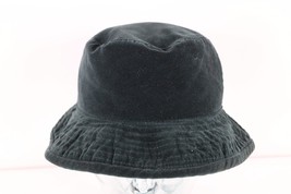 Vintage 90s Streetwear Faded Blank Velvet Velour Boonie Bucket Hat Cap G... - £30.92 GBP