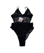 Savage XFenty Womens S Wireless Floral Lace Teddy Bodysuit Black Caviar - $22.22