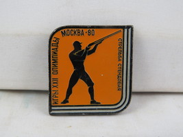 Vintage Olympic Event Pin - Skeet Shooting Moscow 1980 - Stamped Pin - £11.79 GBP