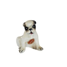 Vintage Napco English Bulldog Puppy Dog Miniature Figurine Sitting Hard ... - $34.99