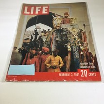 VTG Life Magazine February 3 1961 - Grandest Tour Queen Elizabeth II in India - £10.59 GBP
