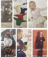 6 Knitting Pattern Books Lot Baby Kids Aran Sweater Debbie Bliss Country... - €12,98 EUR