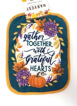 Harvest Collection Cotton Kitchen Pot Holders - New - Gather Together... - $8.99