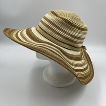 Panama Jack Striped Floppy Boho Sun Hat Vintage Colorful One Size Fits Most - £13.18 GBP